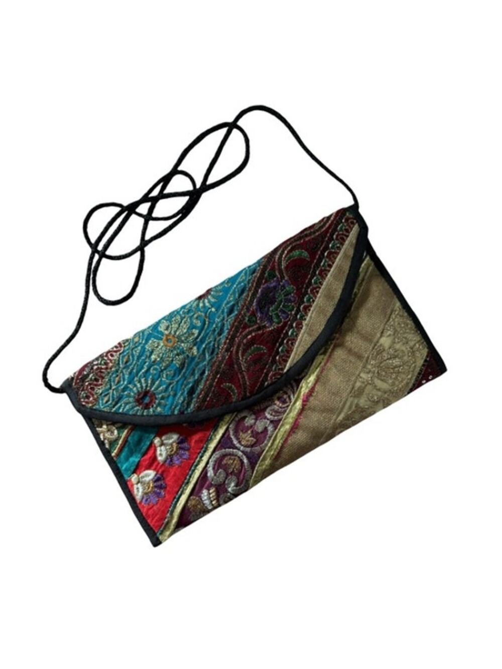 Montana West Patchwork Purse Brocade Crossbody Boho Western Snap Close Tapestry